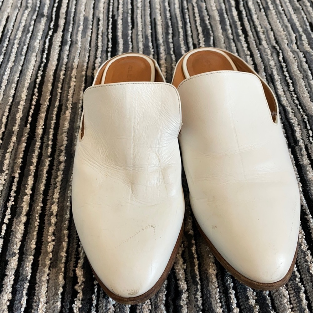 Clergerie white mules SZ 39.5